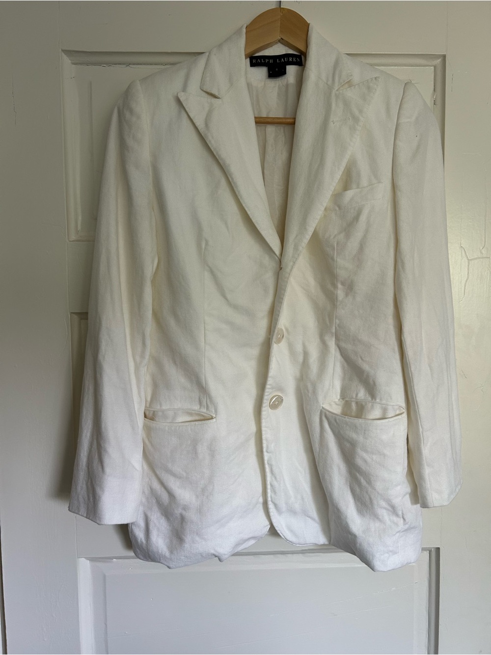 Ralph Lauren 100% LINEN White Tailored Blazer